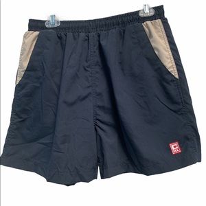 Ralph Lauren Chaps Blue & Tan Swim Shorts size Large